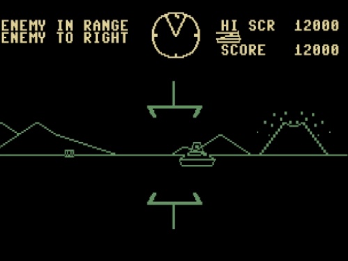 Gameplay of Battlezone for Commodore 64