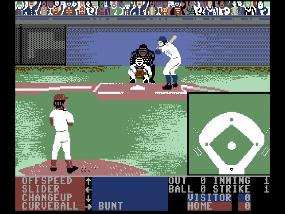 Gameplay of Hardball for Commodore 64