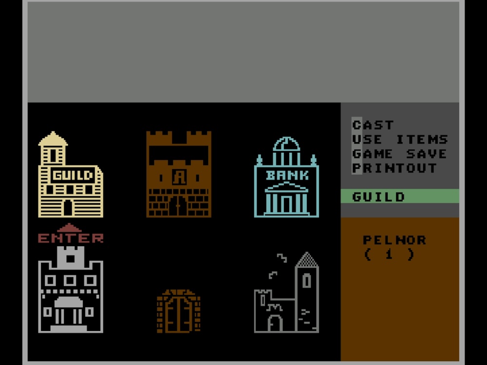 Gameplay of Phantasie for Commodore 64