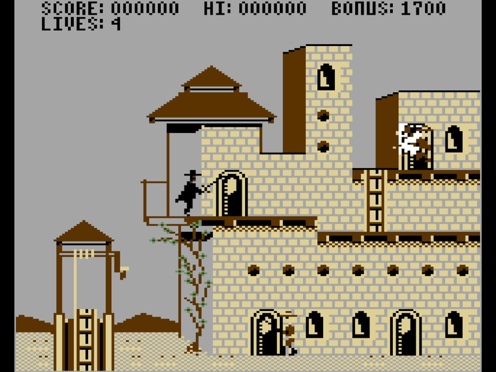 Gameplay of Zorro for Commodore 64