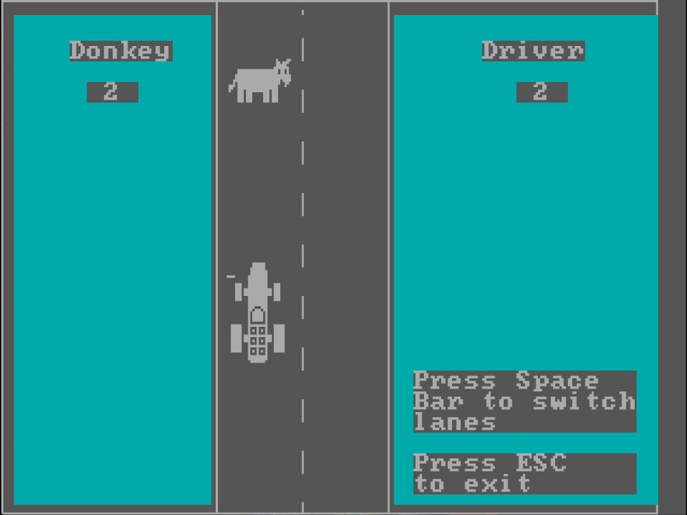 Gameplay of Donkey for DOS