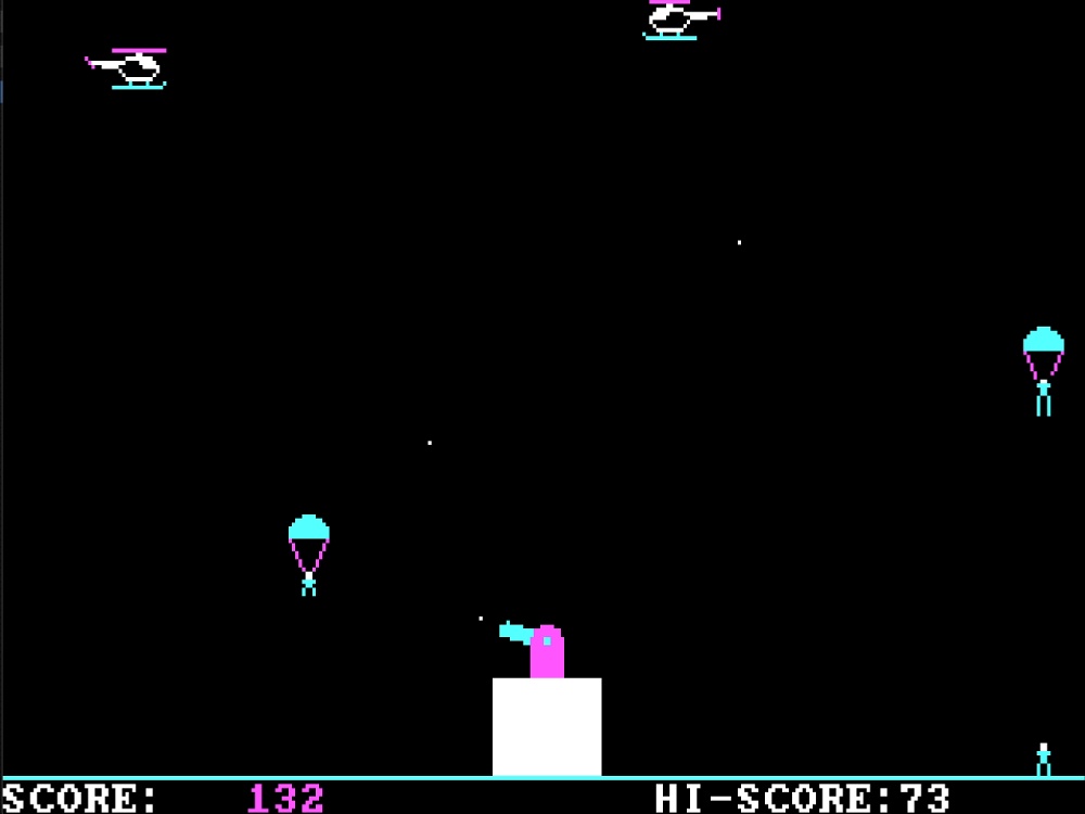Gameplay of Paratrooper for DOS