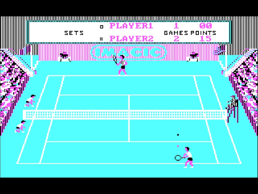 Gameplay of Tennis for DOS