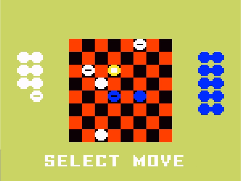 Gameplay of Checkers for Intellivision