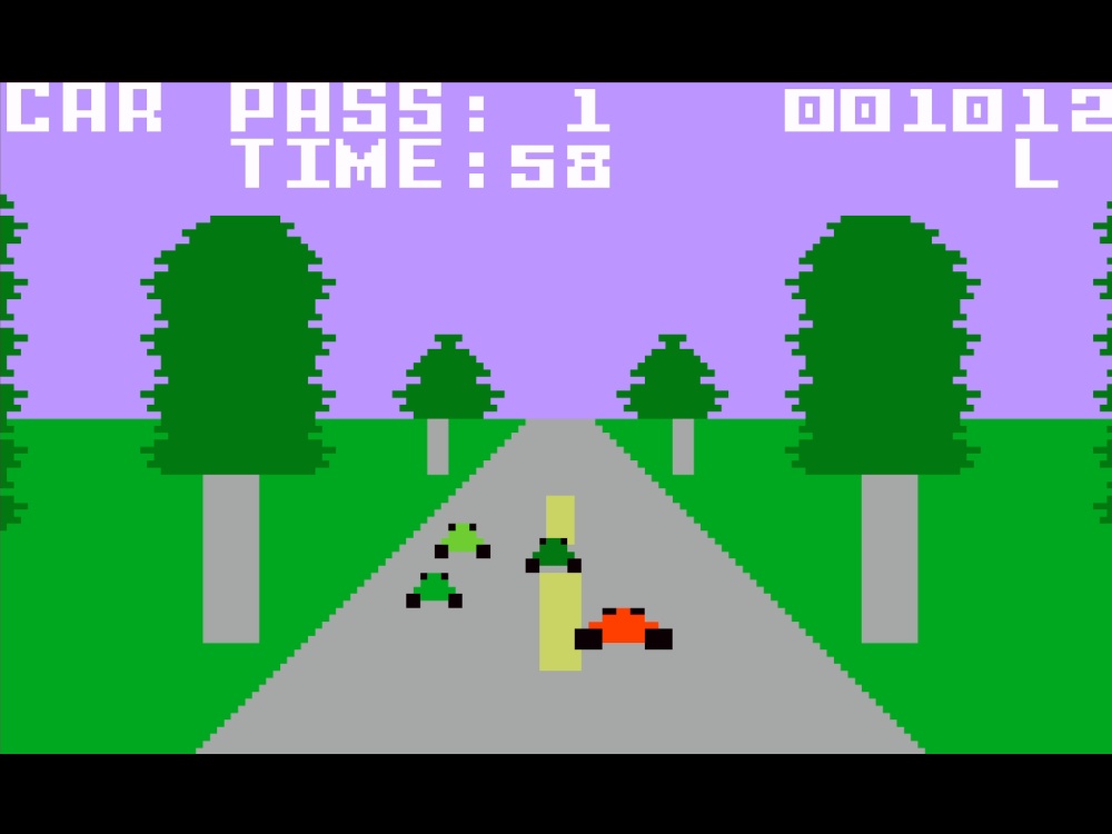 Gameplay of Turbo for Intellivision
