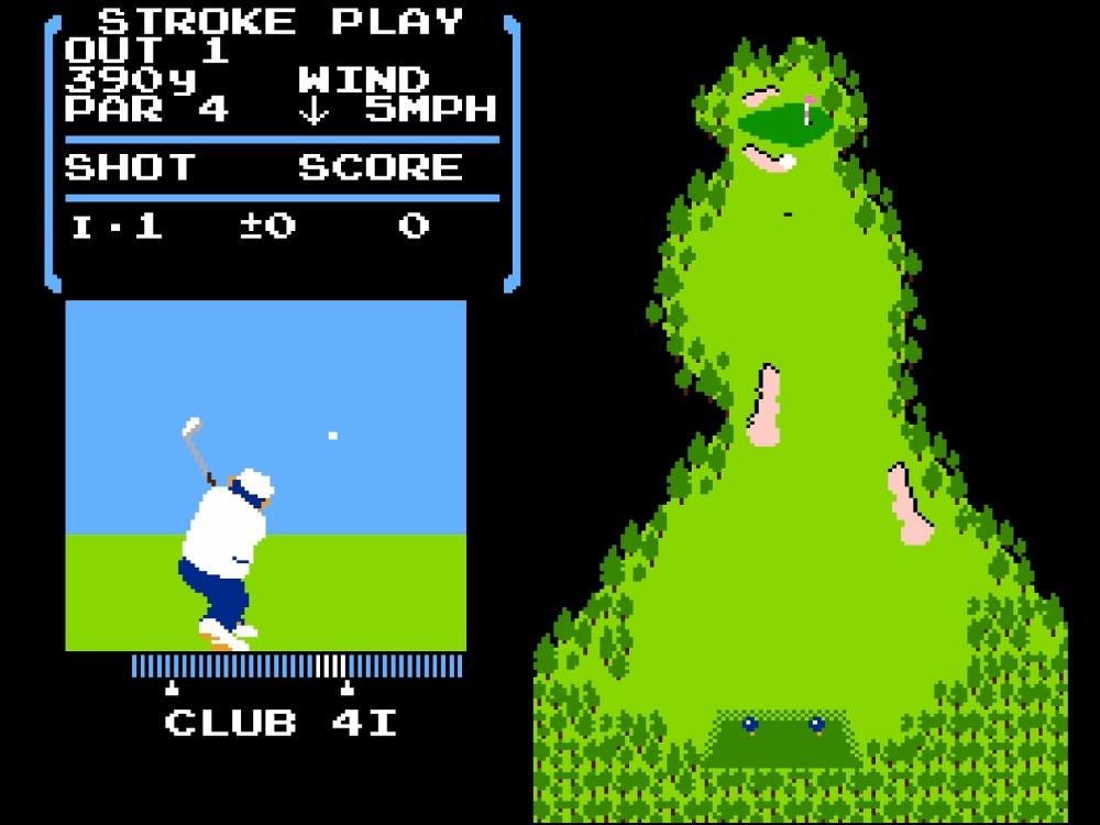 Gameplay of Golf for NES