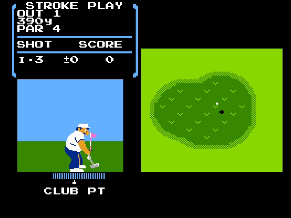 Gameplay of Golf for NES
