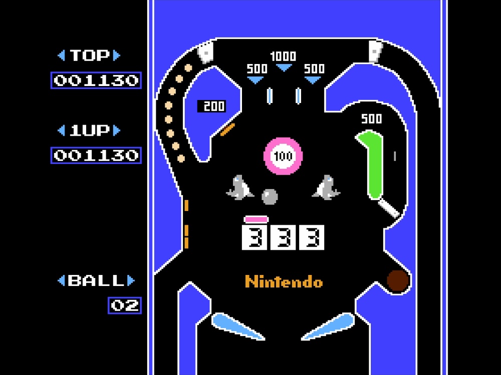 Gameplay of Pinball for NES