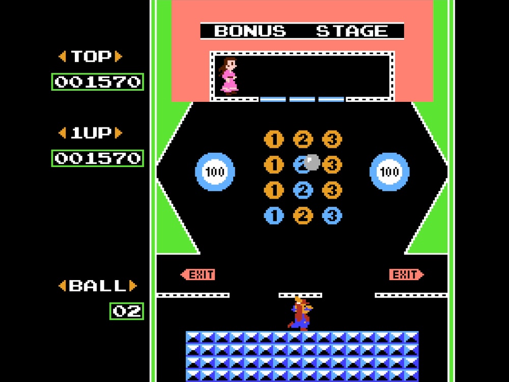 Gameplay of Pinball for NES