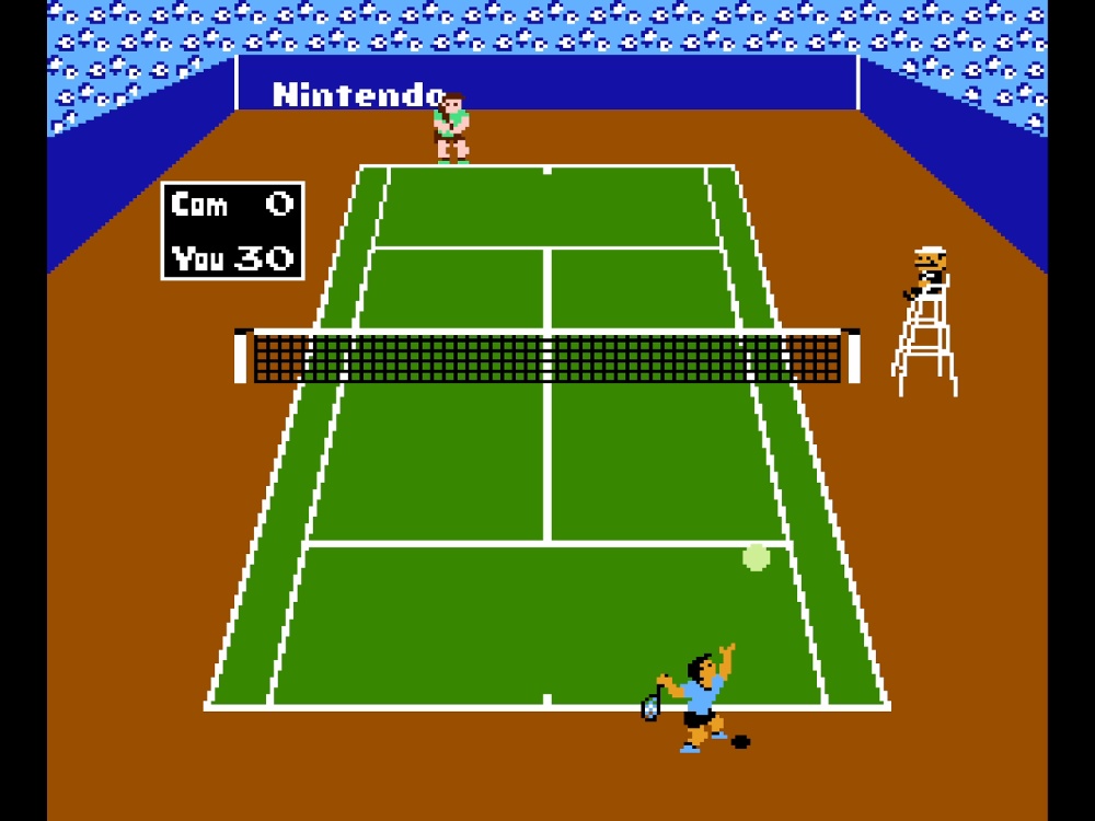 Gameplay of Tennis for NES